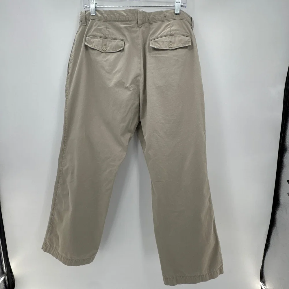 Banana Republic Chino‎ Pants Mens 34x30 Tan Cotton Flat Front Straight Mid Rise